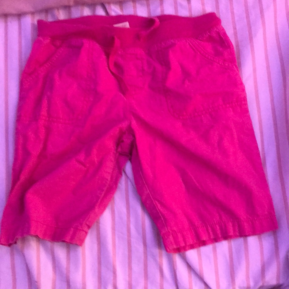 Hot Pink Drawstring Shorts